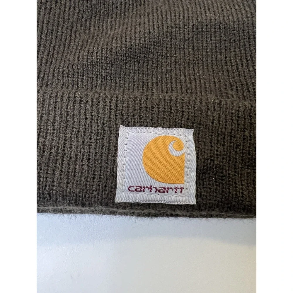 Carhartt Infant/Toddler Brown Beanie Winter Hat Knit Stalking Cap Tan